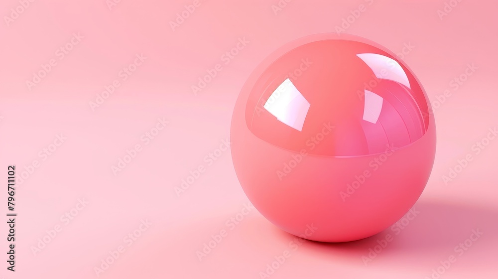 Playful 3D illustration of a fitness ball  AI generated illustration