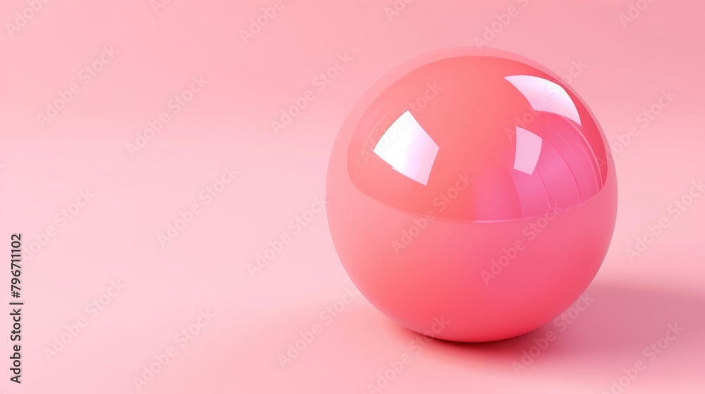 Playful 3D illustration of a fitness ball AI generated illustration Playful 3D illustration of a fitness ball AI generated illustration