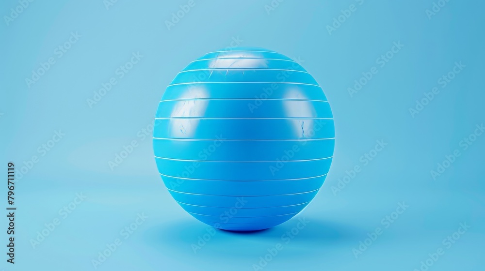 Playful 3D illustration of a fitness ball AI generated illustration Playful 3D illustration of a fitness ball AI generated illustration