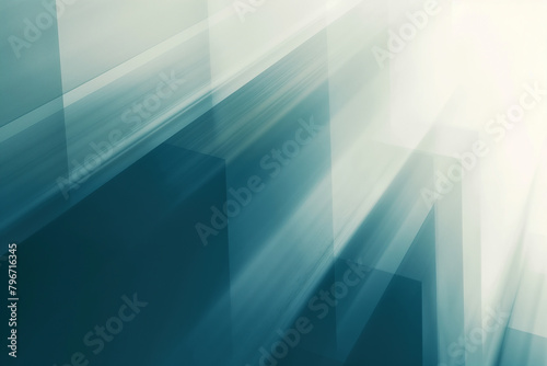 Abstract rectangles light and shadow in soft blue gradient shade for background in concept modern, minimal, architecture, technology. 