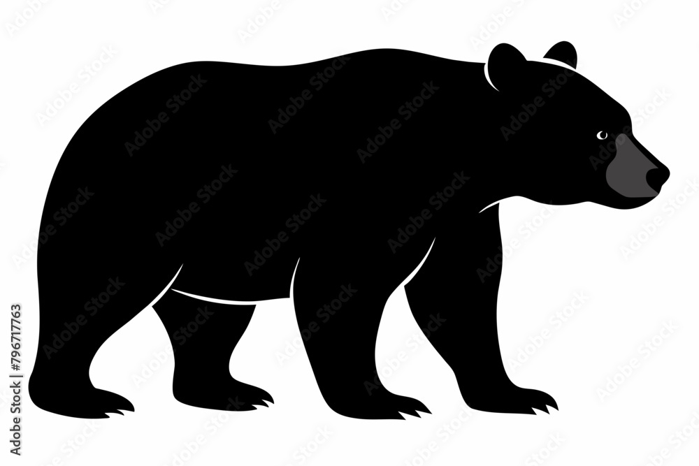 Obraz premium silhouette of a bear vector illustration