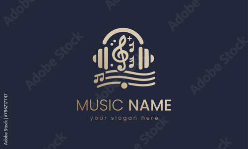 Melodic Elegance, A Sophisticated Music Logo Design