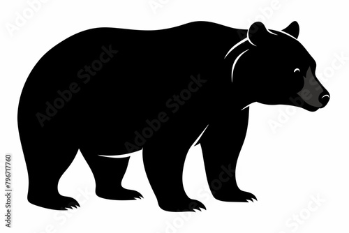 silhouette of a bear vector illustration