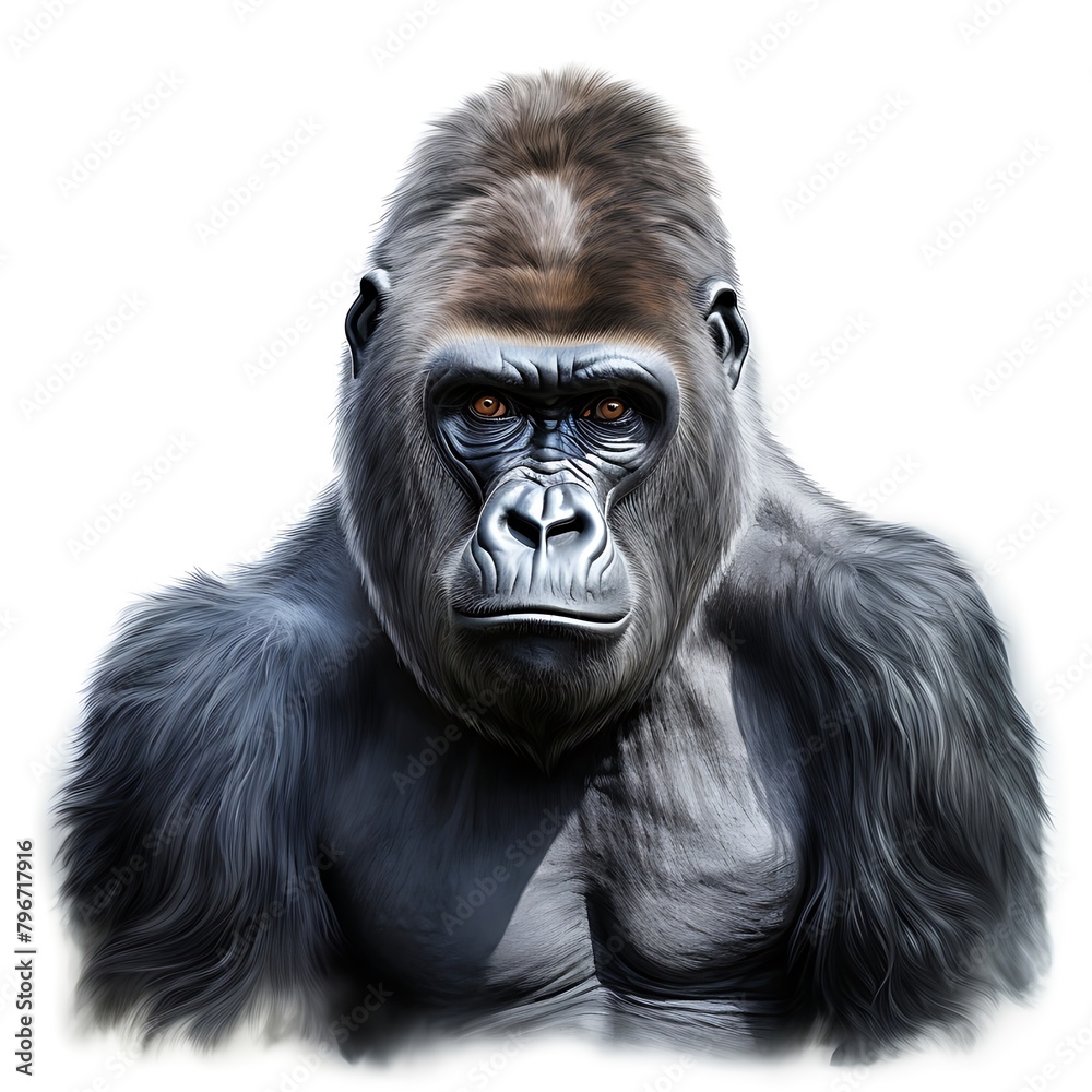 A Gorilla Isolated Against a Plain Background: Highlighting the Majestic and Thoughtful Expression of This Powerful Primate
A Gorilla Isolated Against a Plain Background: Highlighting the Majestic and Thoughtful Expression of This Powerful Primate