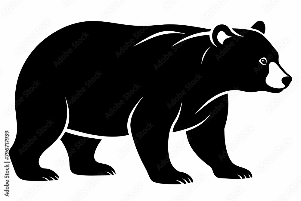silhouette of a bear vector illustration silhouette of a bear vector illustration