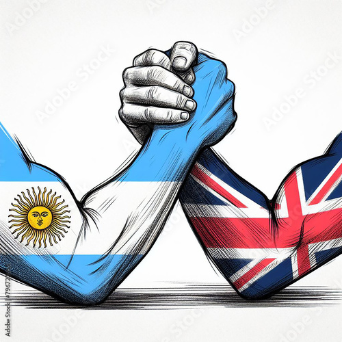 Argentina vs England, England vs Argentina, UK vs Argentina, arm wrestling, armwrestling, united kingdon, argentina, uk flag, argentina, flag, flag, forces, muscle, fist, fight, conflict, malvinas,  photo