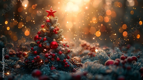 Christmas tree and Christmas elements © eric.rodriguez