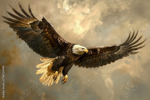Eagle mid-air animal motion