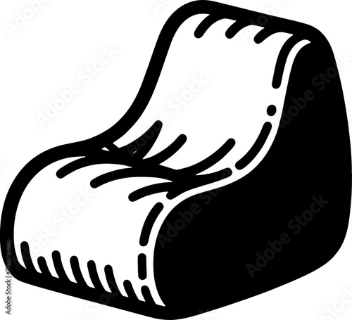 Bean Bag chair furniture icon 4