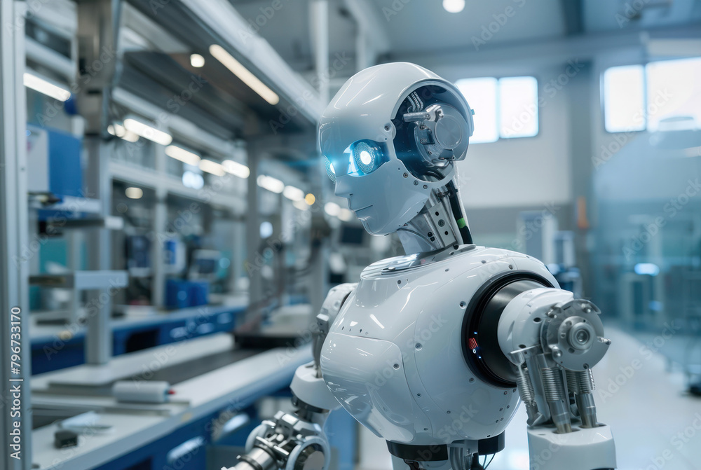 Robot Standing in Room Robot Standing in Room