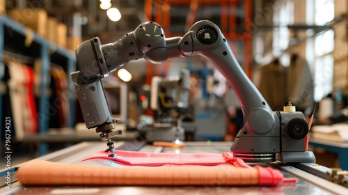 Robotic Arm Working on Industrial Equipment