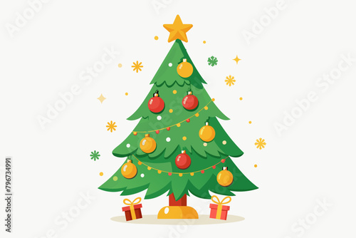 christmas-tree--vector-illustration