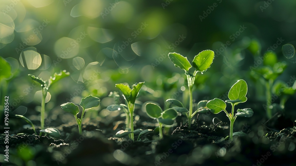A close-up of freshly sprouted seedlings emerging from rich soil, symbolizing the promise of new growth in the spring garden.
A close-up of freshly sprouted seedlings emerging from rich soil, symbolizing the promise of new growth in the spring garden.