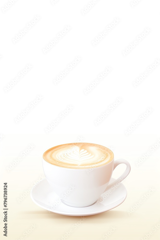 Coffee Latte , Steaming coffee latte in a serene beige mug Coffee Latte , Steaming coffee latte in a serene beige mug