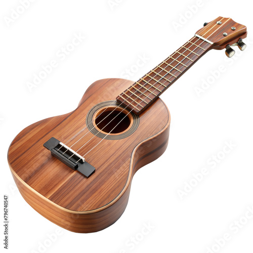 High-quality ukulele with detailed craftsmanship isolated
