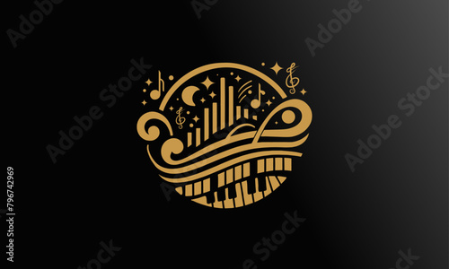 Melodic Elegance, A Sophisticated Music Logo Design