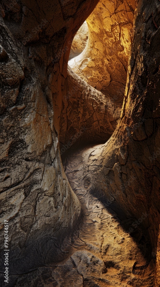 Obraz premium Abstract curved architectural design casting shadows.