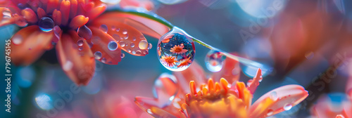a tiny world inside a waterdrop photo
