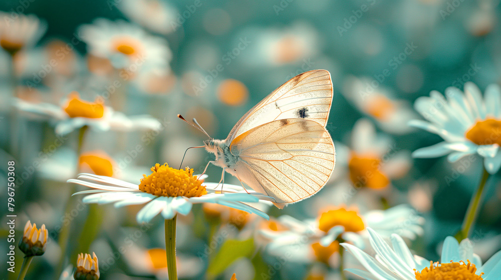 
11w
a beautiful fairy with white wings flying over a field of daisies - obrazy, fototapety, plakaty 