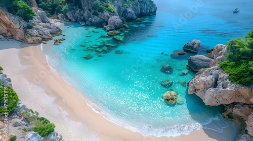  Sandy Beach With Turquoise Waters photo