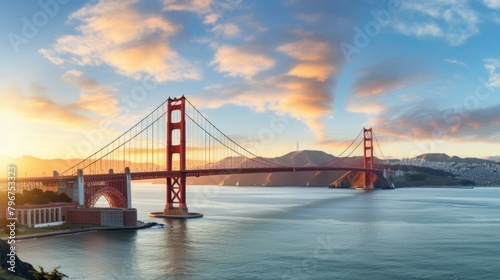 b Golden Gate Bridge at sunset  San Francisco  California  USA 