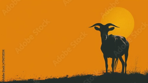 Goat image background for Eid al Adha muslim celebration day