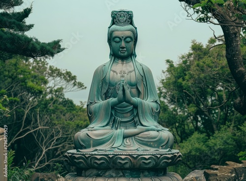 b'The Guan Yin statue in Lamma Island, Hong Kong' photo