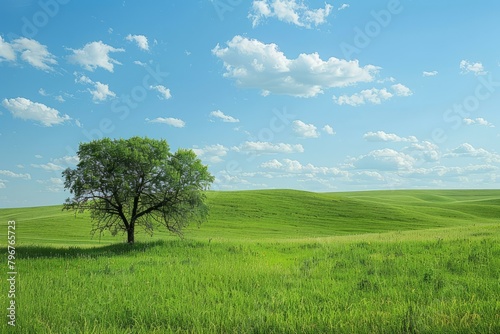 b'Lonely Tree in the Vast Grassland' photo