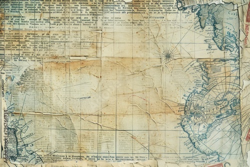 Old map ephemera border backgrounds drawing paper.