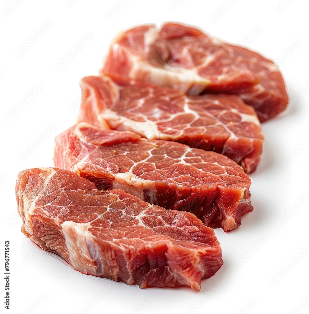 Artful Rendering: Raw Pork Meat in Hyperrealistic Detail Artful Rendering: Raw Pork Meat in Hyperrealistic Detail