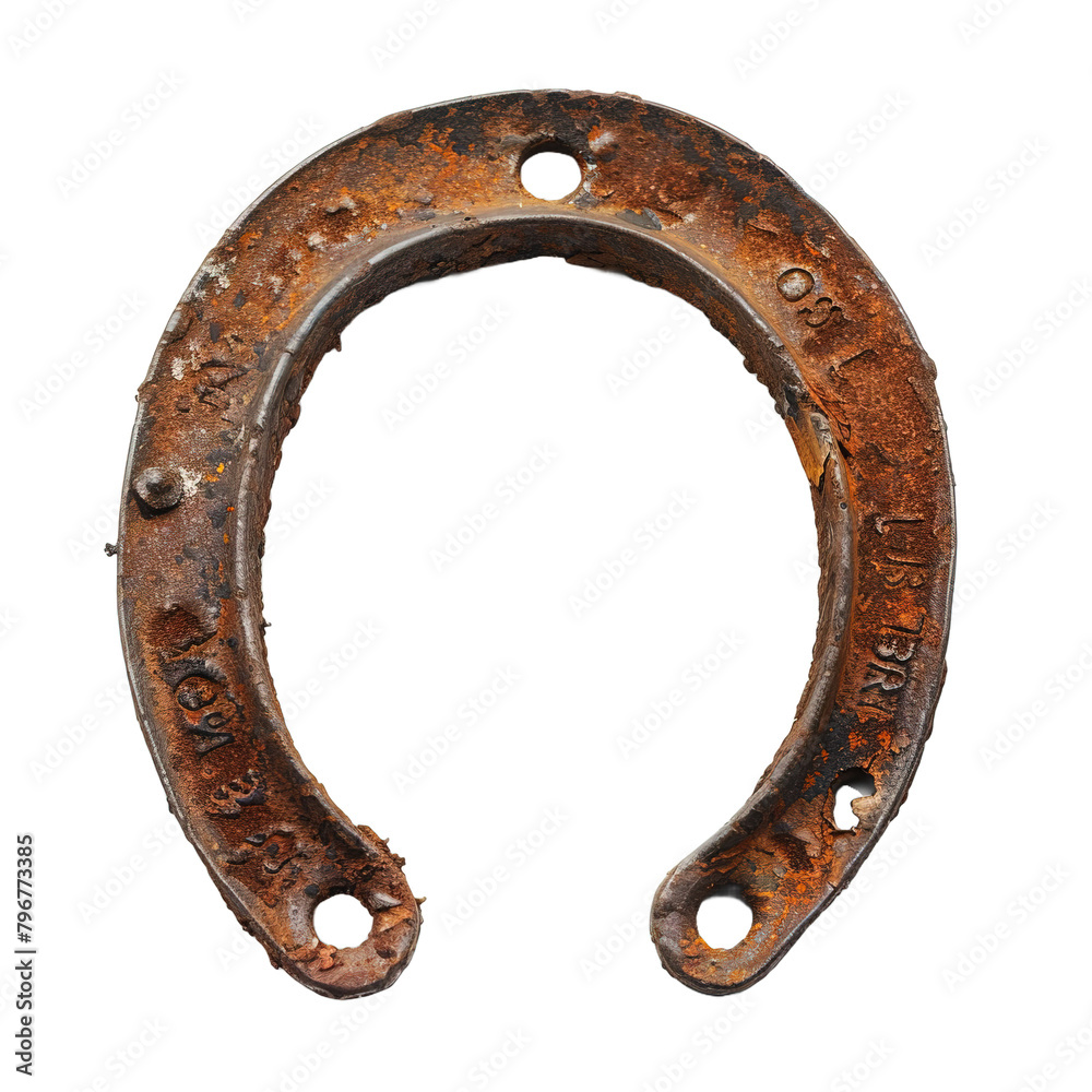 Old Rusty Horseshoe isolated on white or transparent background Old Rusty Horseshoe isolated on white or transparent background