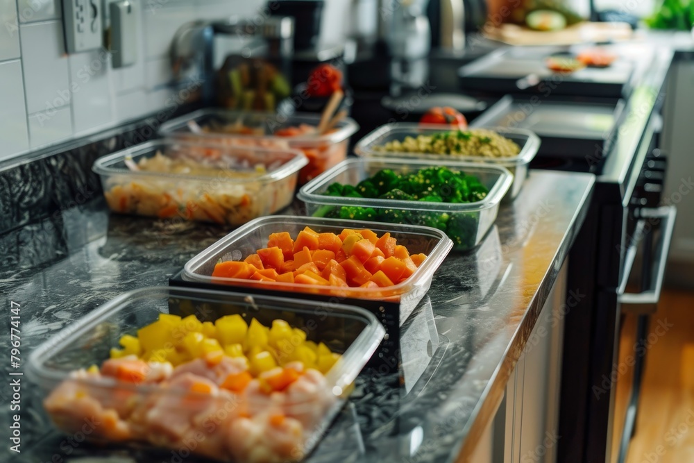 Combine meal prep management with smart cooking technology for individual meals that ensure portion control and organized, streamlined kitchen practices.