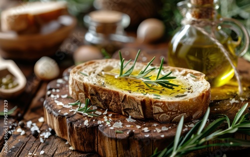 Rustic Olive Oil Bread with Rosemary