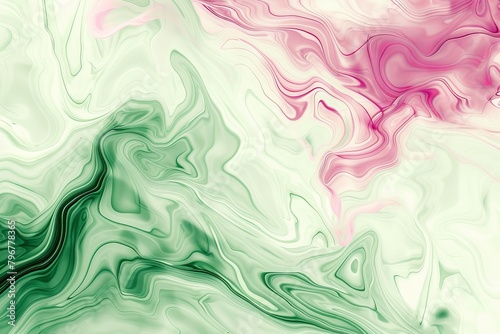 A soothing abstract design in pale green and bubblegum pink with swirling energy  minimalistic negative space  and a sense of security and tranquility.