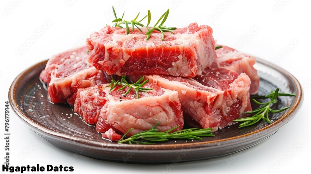 Artful Rendering: Raw Pork Meat in Hyperrealistic Detail Artful Rendering: Raw Pork Meat in Hyperrealistic Detail