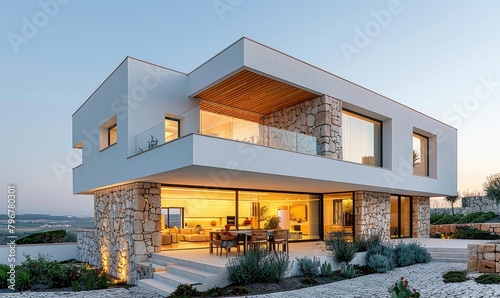 Minimalist style modern hou...