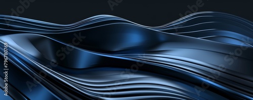 Elegant blue satin waves background