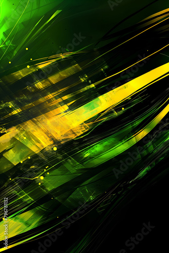 Modern abstract futuristic background with green yellow and black