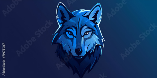 wolf face vector design photo