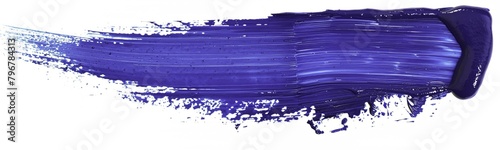 Elegant Ocean Blue Watercolor Artistry: Isolated Brushstroke on White Background