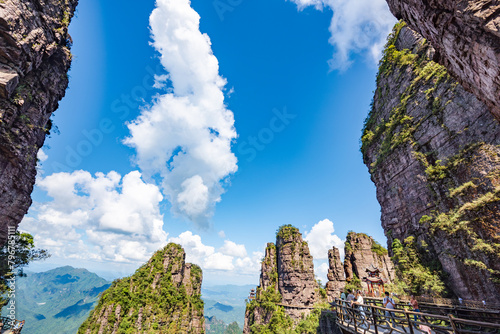 Summer scenery of Beidi Mountain, Pingnan County, Guigang City, Guangxi, China photo