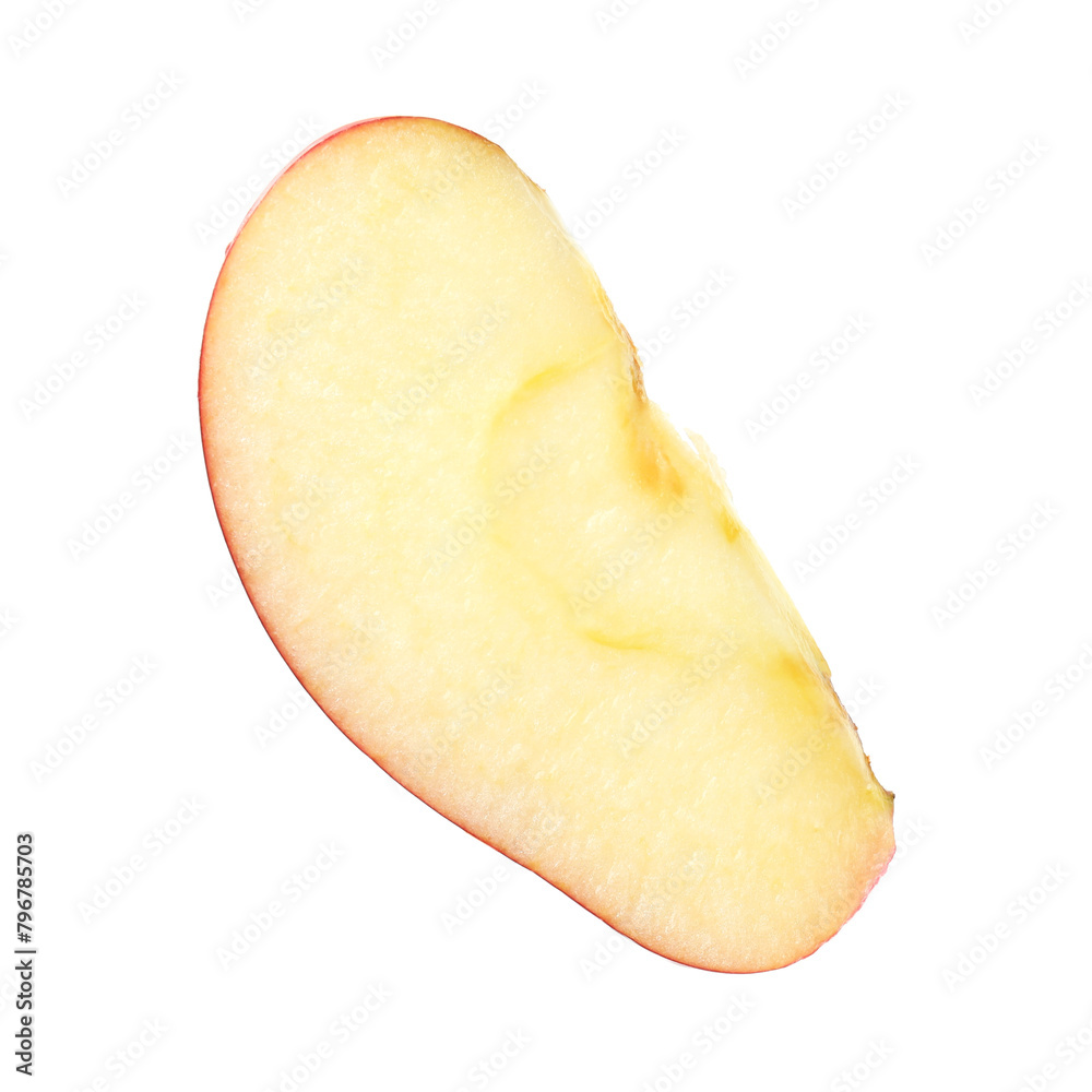 Piece of ripe red apple isolated on white Piece of ripe red apple isolated on white