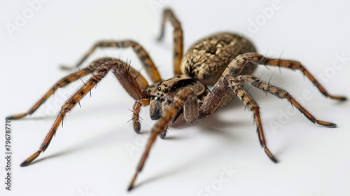 Tarantula spider insect isolated on plain white background.