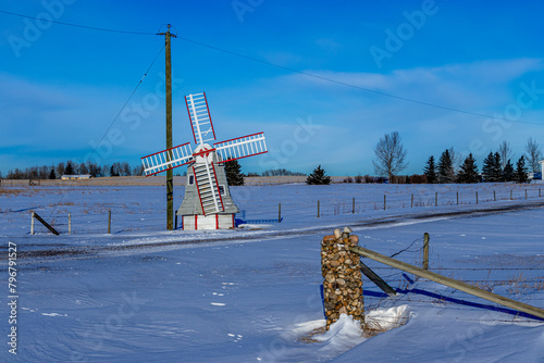 Snowy farmers fields, Rocky View County Alberta Canada