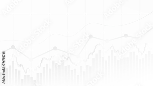 Abstract Financial Chart With Uptrend Line Graph photo