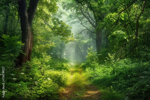 Summer forest vegetation landscape sunlight. © Rawpixel.com