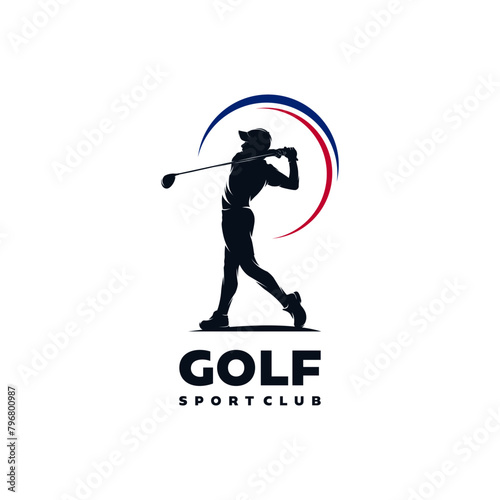 Golf sport logo vector design