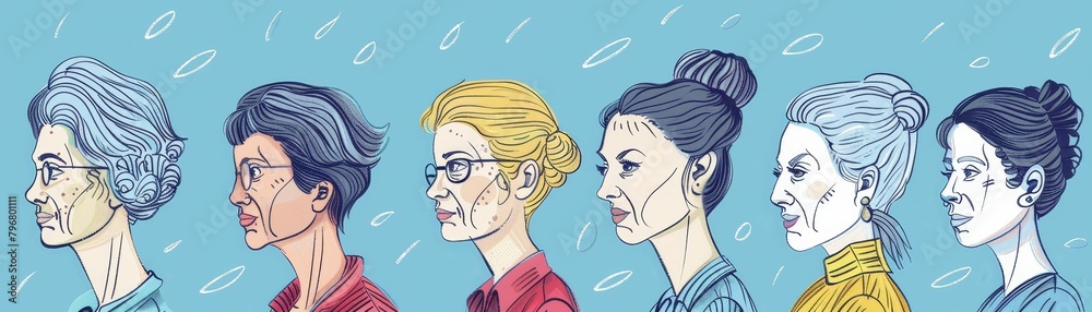 Portraits of influential women in history, pioneers of change, framed in respect  43