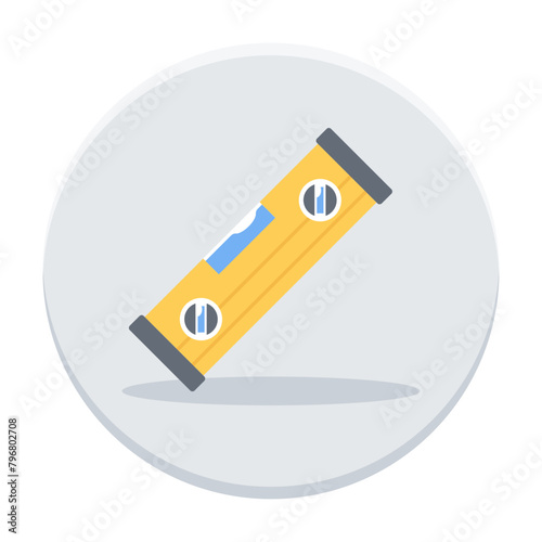 aluminum boxed Spirit Masonry Level concept, stonemasons surface floor levels vector icon design, Labor Day Symbol, 1st of May Sign,  International Workers Day stock illustration