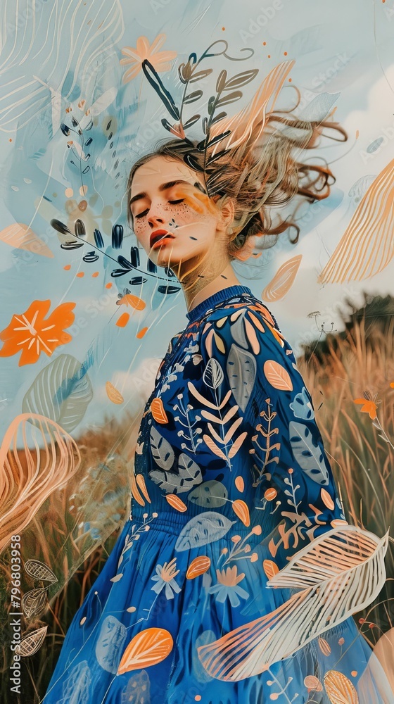 Fototapeta premium Nature photography hike, capturing the fleeting beauty of fall, moment preserved 54